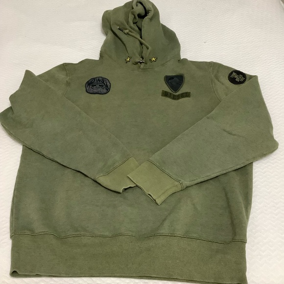 Diesel Men’s Vintage green Pull Over Hoodie XL (0168) - Picture 1 of 15